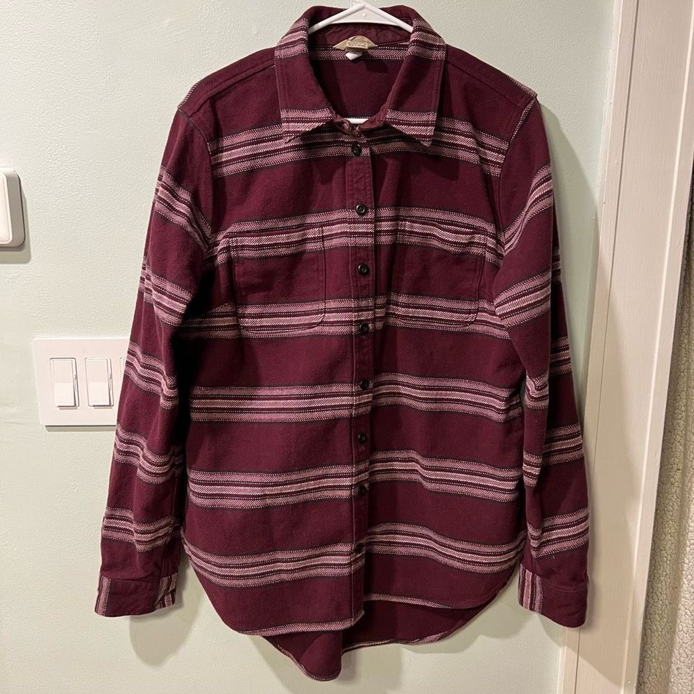 Duluth Trading Co Women’s Shacket Shirt Heavy Weight 100% Cotton Jacket Size L